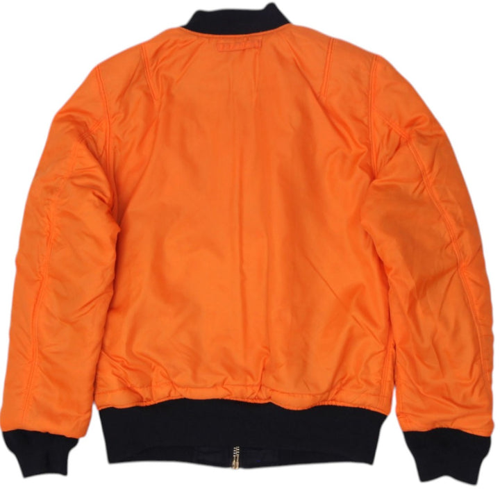 Vintage MA-1 Bomber Jacket Black Orange Reversible Nylon S | Migration_Jackets - View 9 | Fashion Rerun