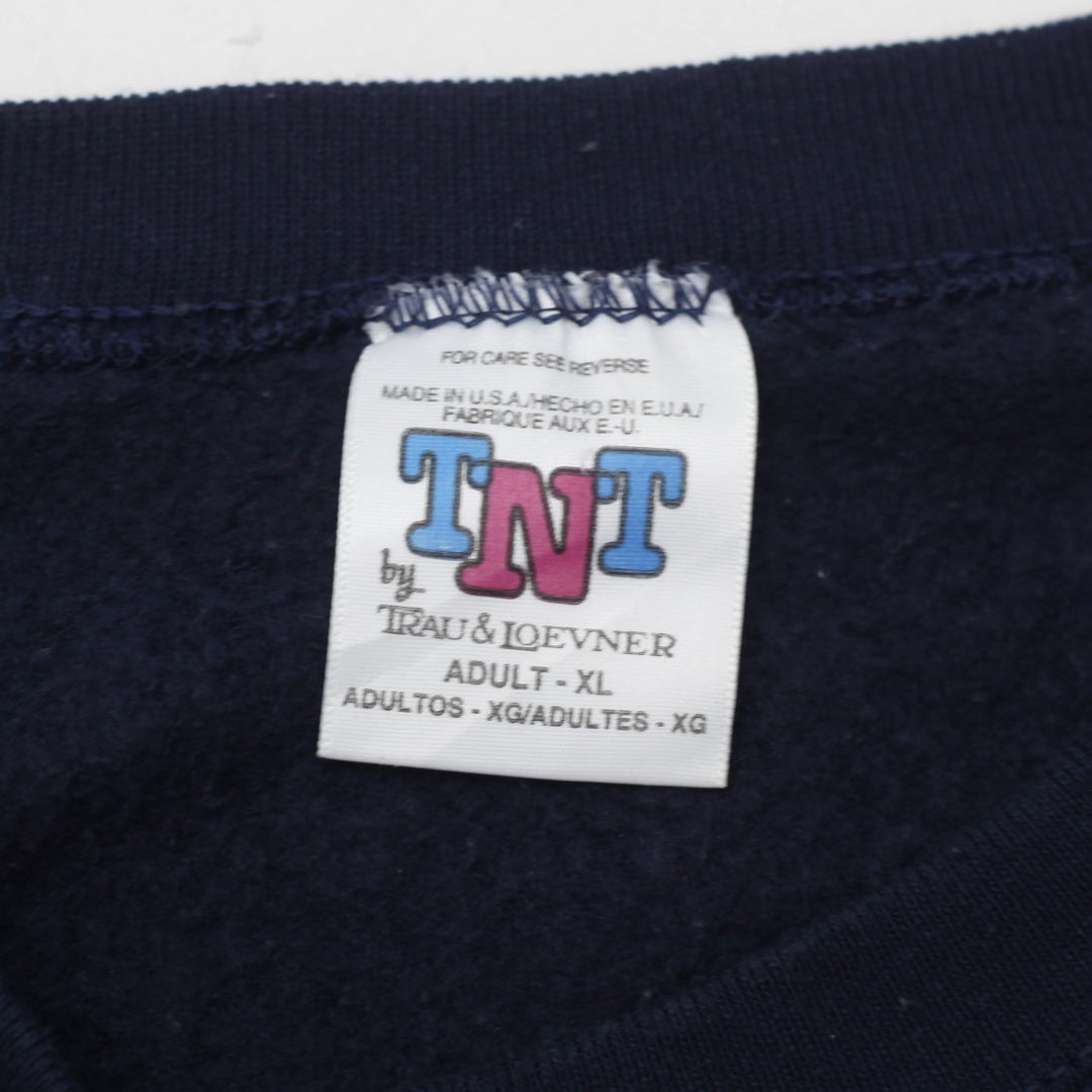 Vintage TNT University Of Illinois Crewneck Sweatshirt Navy Blue Size XL Made In USA - Fashion Rerun Vintage Migration_Sweaters