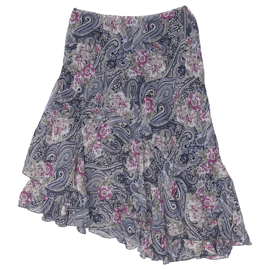 Y2K Paisley Floral Ruffle Skirt - Fashion Rerun Vintage Migration_Skirt
