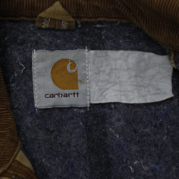 Vintage Carhartt Detroit Blanket Lined Canvas Stained Distressed Jacket | Migration_Jackets - Back View | Fashion Rerun