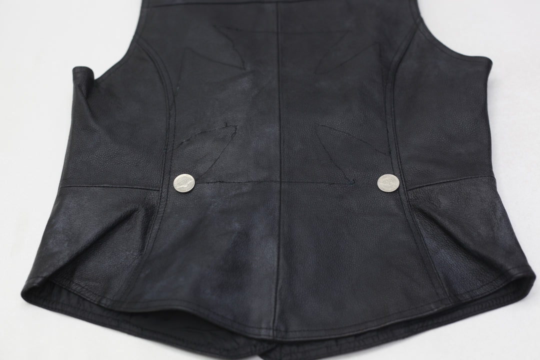 Ladies Harley Davidson Embroidered Leather Vest