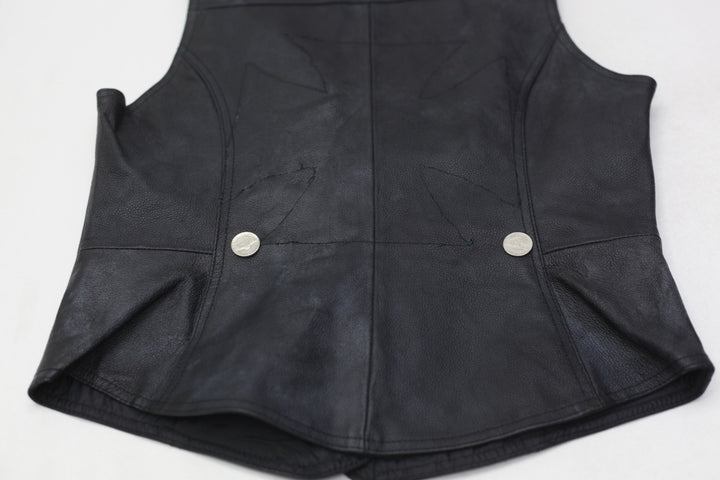 Ladies Harley Davidson Embroidered Leather Vest