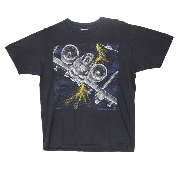 1998 Vintage Blackbird A-10 Thunderbolt T-Shirt S. Stitch Made In USA Black XL