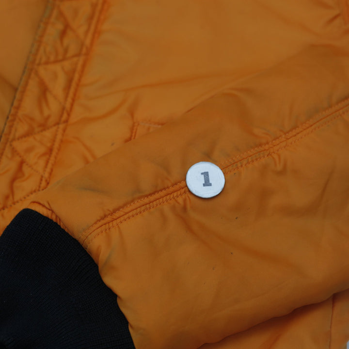 Vintage Mens Alpha Industries MA-1 Bomber Jacket Black Orange Reversible S | Migration_Jackets - View 8 | Fashion Rerun