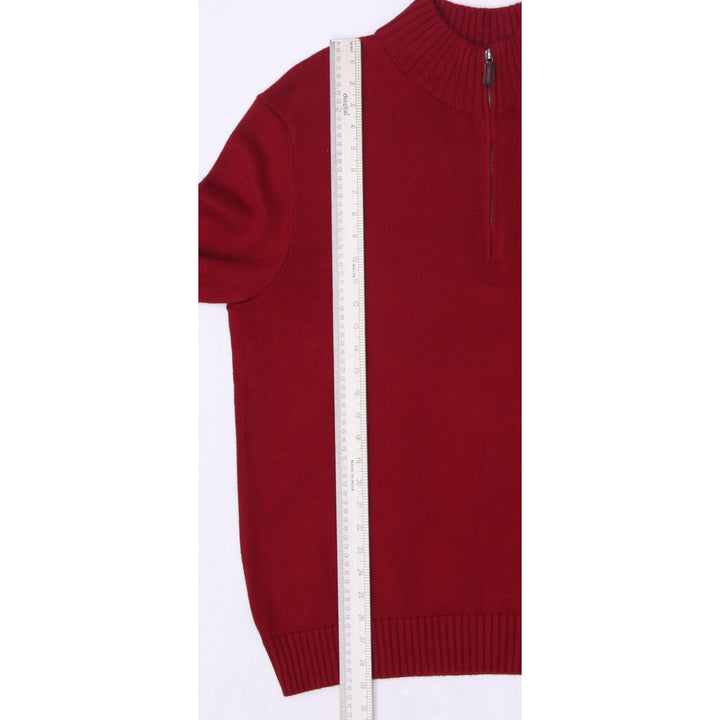 Vintage Polo By Ralph Lauren Sweater Red Cotton Quarter Zip Size L | Migration_Jumper & Knitwear RL Collectio | Fashion Rerun