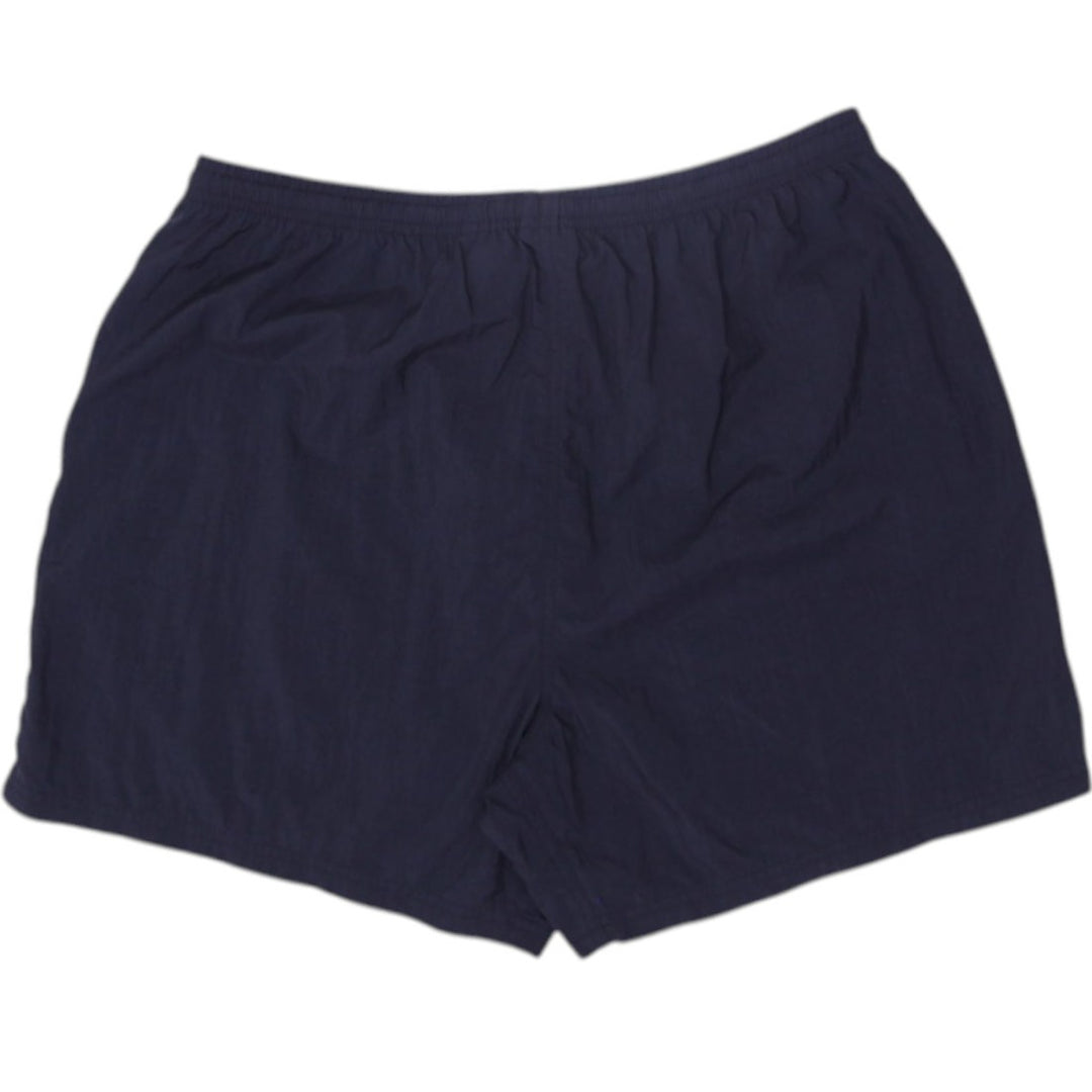 Vintage Ladies Embroidered Nike Black Nylon Sports Shorts | Migration_Shorts - Side View | Fashion Rerun