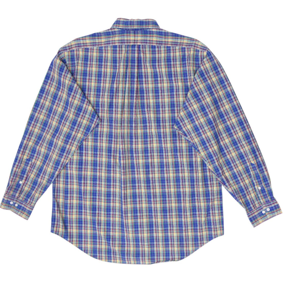 Mens Ralph Lauren Classic Fit Long Sleeve Button Down Plaid Shirt Size 17/XL