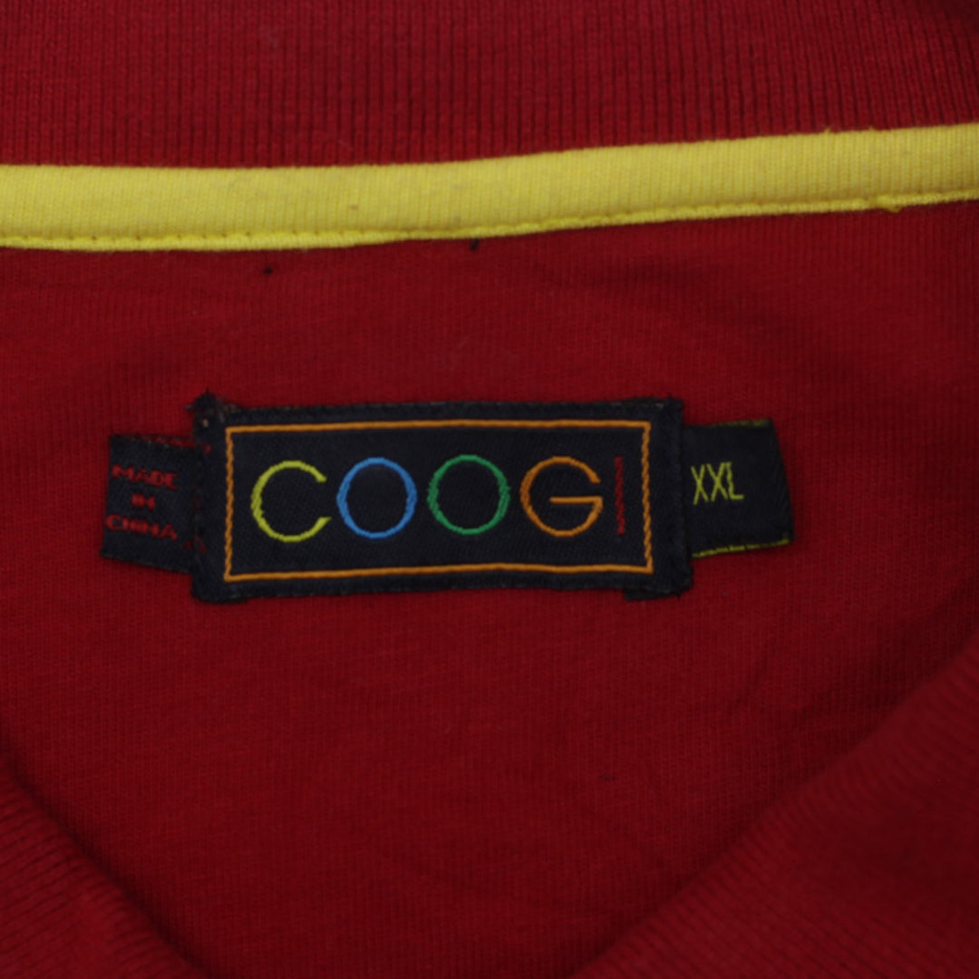 Vintage Coogi Peacock Embroidered Polo T-Shirt Red XXL - Fashion Rerun Vintage Migration_T-Shirt