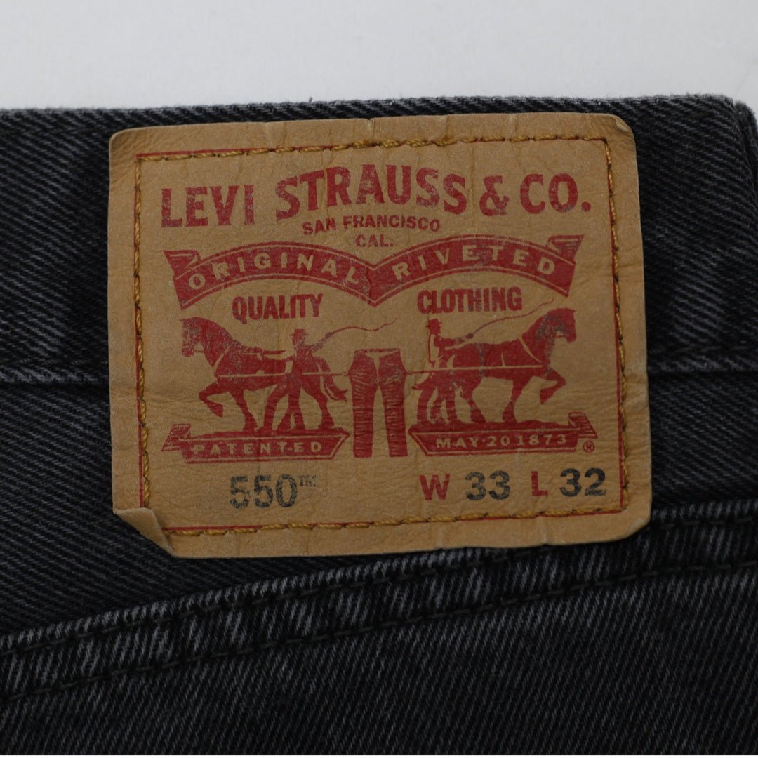 Vintage Levi’s 550 Relaxed Fit Black Denim Jeans Size W33 L32