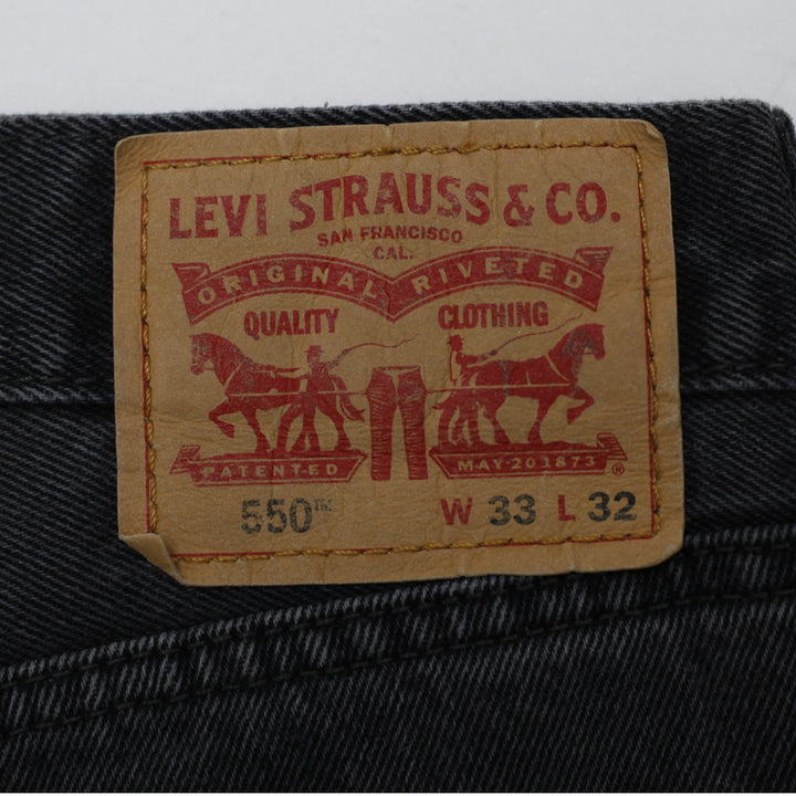 Vintage Levi’s 550 Relaxed Fit Black Denim Jeans Size W33 L32