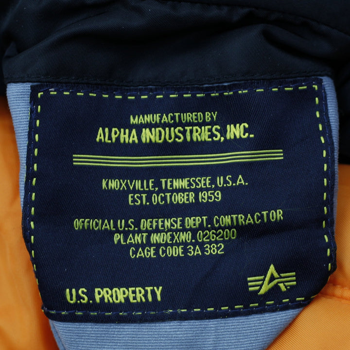 Vintage MA-1 Bomber Jacket Black Orange Reversible Nylon S | Migration_Jackets - Detail View | Fashion Rerun