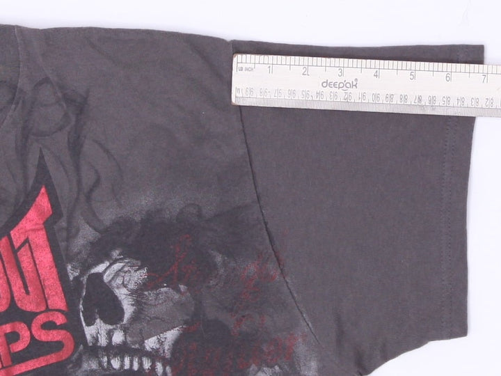 Y2K Mens Tapout MPS Dual Skulls Graphic T-Shirt Size L