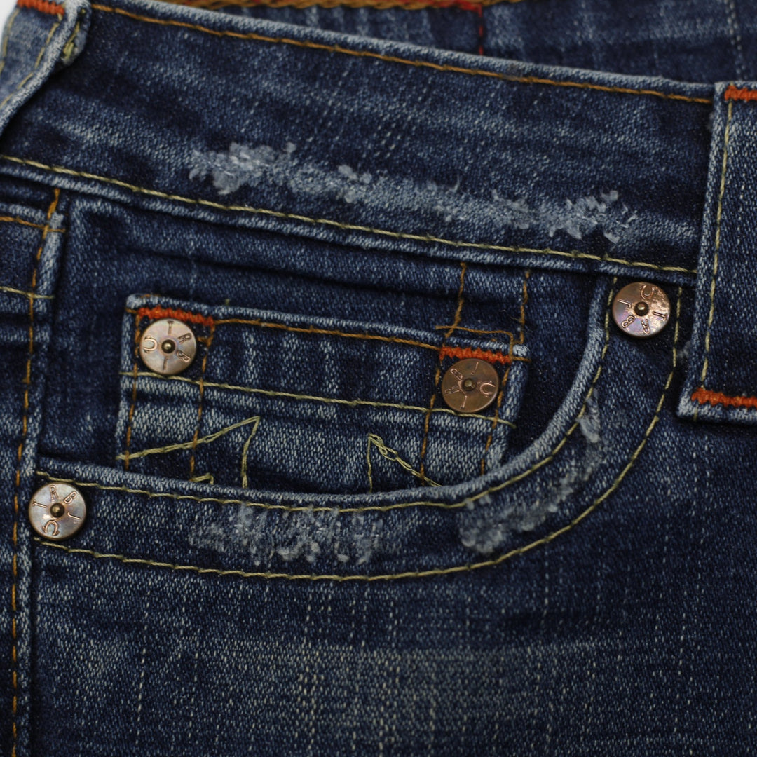 Y2K Ladies True Religion Johnny Straight Leg Jeans Made in USA Size 29