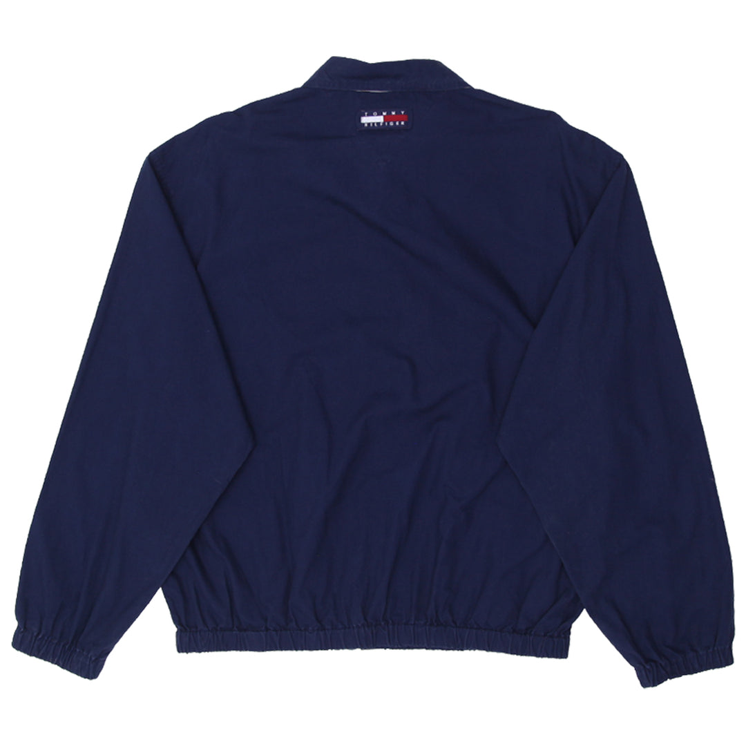 Vintage Tommy Hilfiger Navy Blue Harrington Jacket Crest Logo Size Large - Fashion Rerun Vintage Migration_Jacket