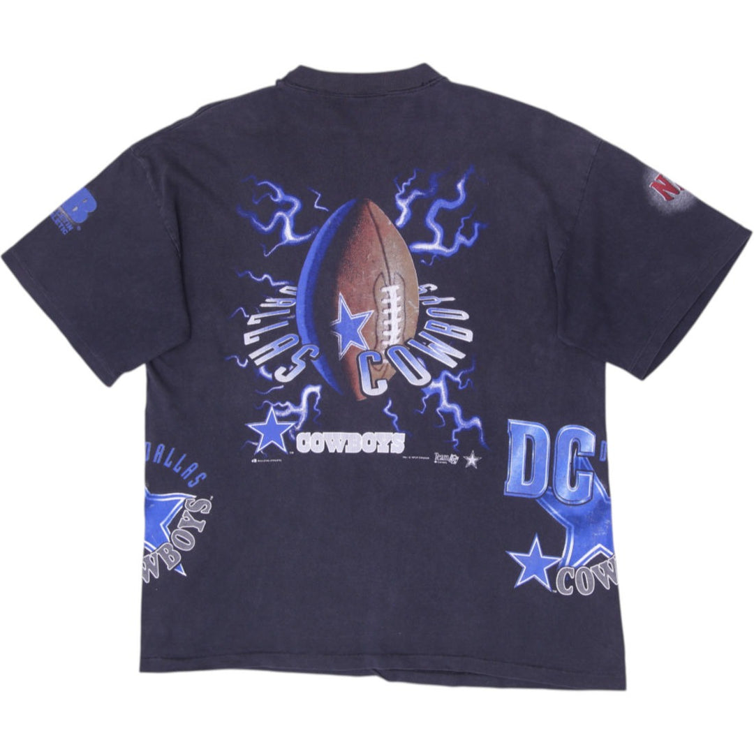Vintage Bulletin Athletic Dallas Cowboys All Over Print T-Shirt One Size AOP