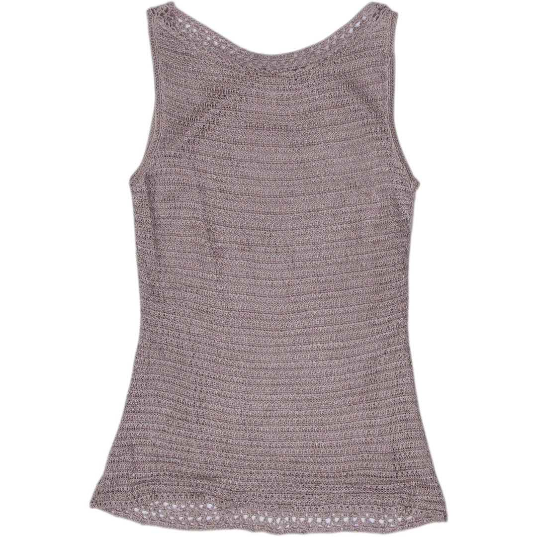Y2K Ladies Le Chateau Crochet Layered Tank Top Size XS | Migration_Y2K Tops - Side View | Fashion Rerun