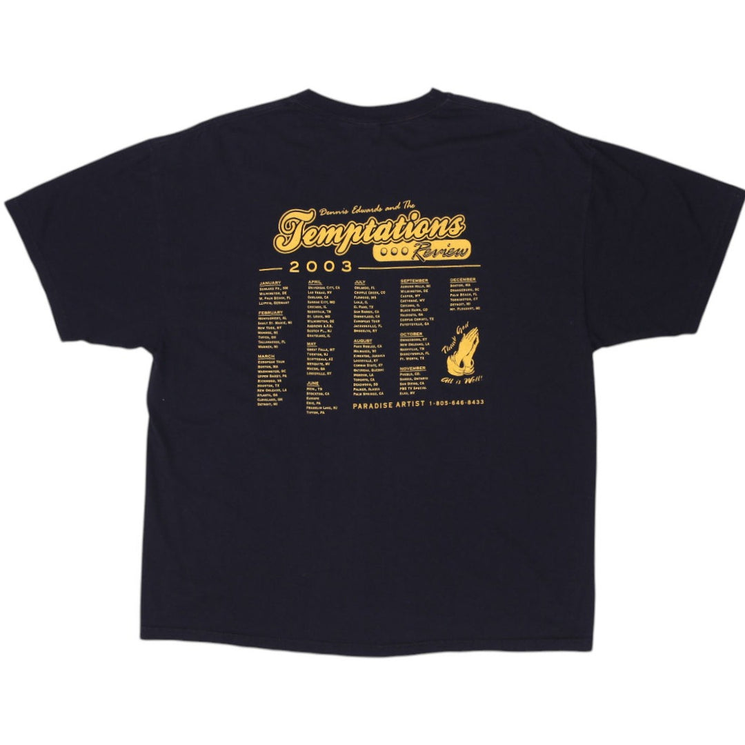 Vintage 2003 Temptations Tour Band T-Shirt Size XL