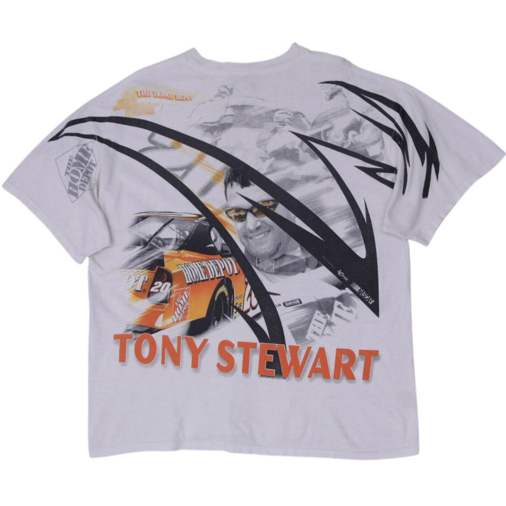 Vintage Tony Stewart L Rushville Rockets Nascar All Over Print T Shirt XL Chase | Migration_T-Shirts - Side V | Fashion Rerun