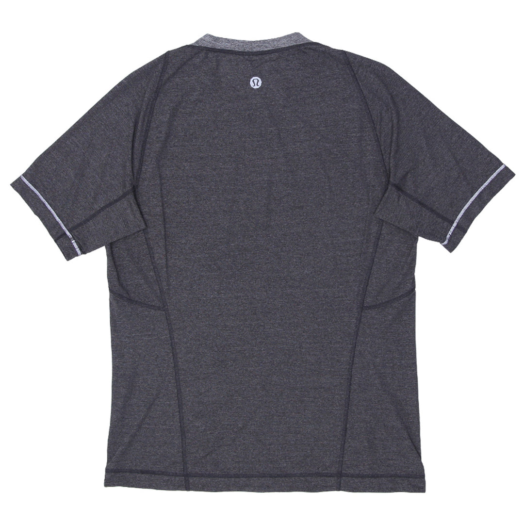 Mens Lululemon Short Sleeve T-Shirt Gray - Fashion Rerun Vintage Migration_T-Shirt