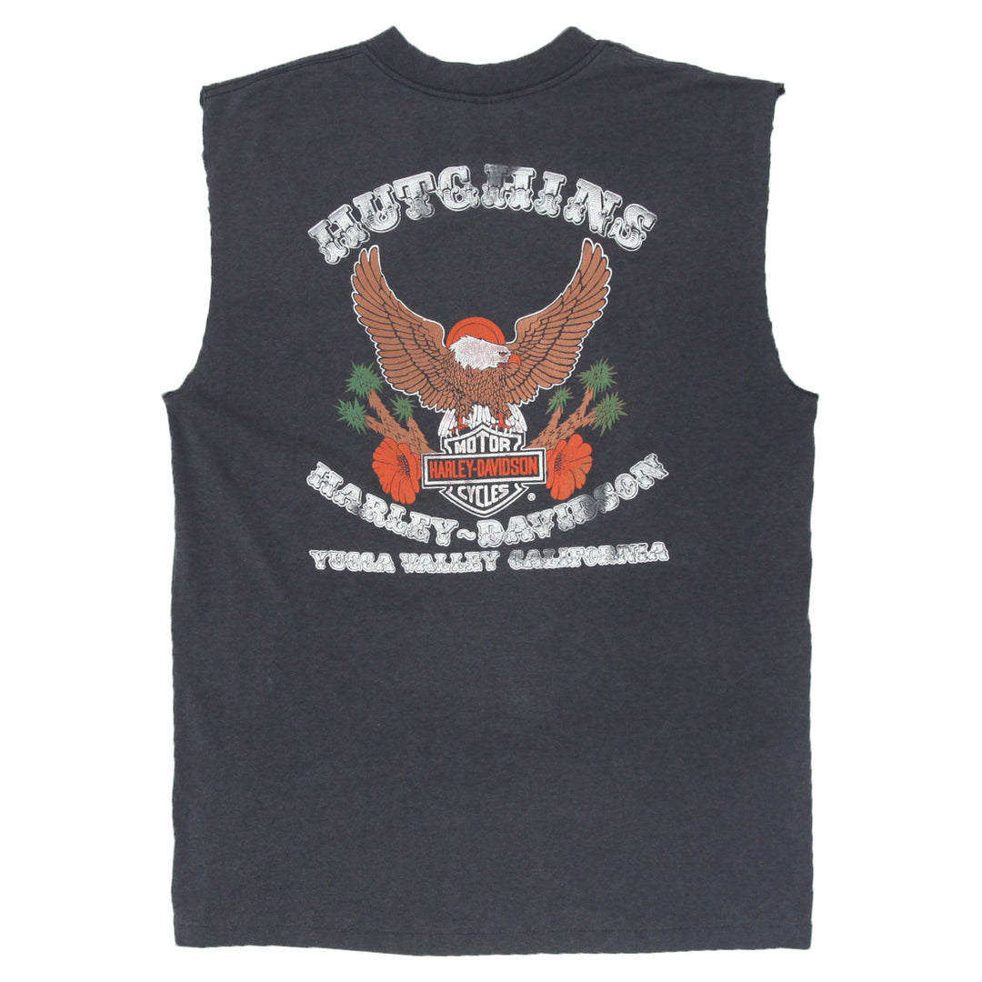 1999 Vintage Harley Davidson 3D Emblem Hutchins Custom Sleeveless T-Shirt XL