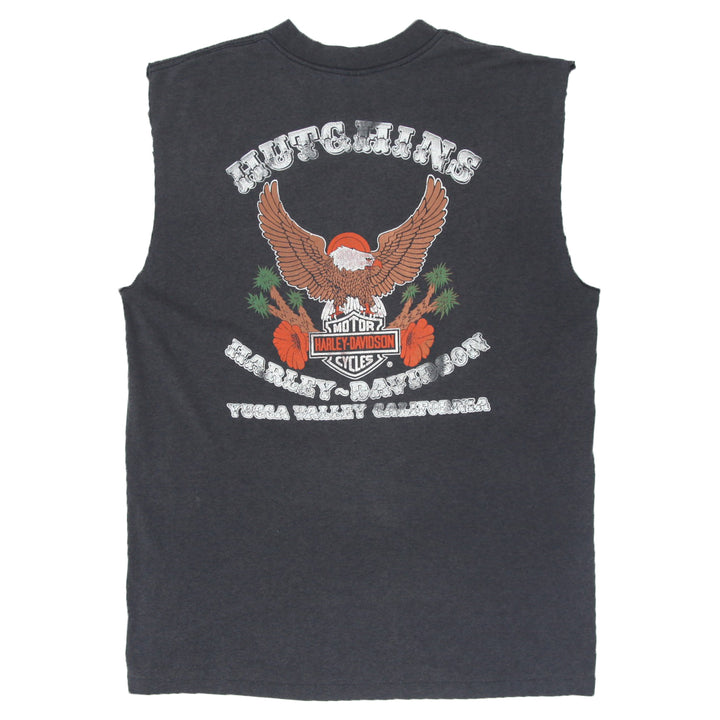 1999 Vintage Harley Davidson 3D Emblem Hutchins Custom Sleeveless T-Shirt XL