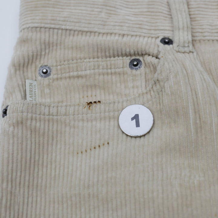 Lauren Jeans Co. Ralph Lauren Women's Beige Corduroy Pants Size 10