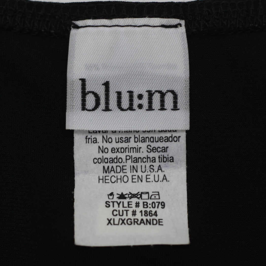Y2K LadiesBlum One Shoulder Black Top Strappy Asymmetric Style Size XL