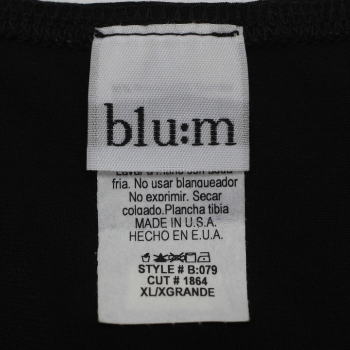 Y2K LadiesBlum One Shoulder Black Top Strappy Asymmetric Style Size XL