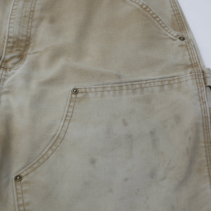 Mens Carhartt B136 BRN Dungaree Fit Double Knee Workwear Pants Size 36 X 30