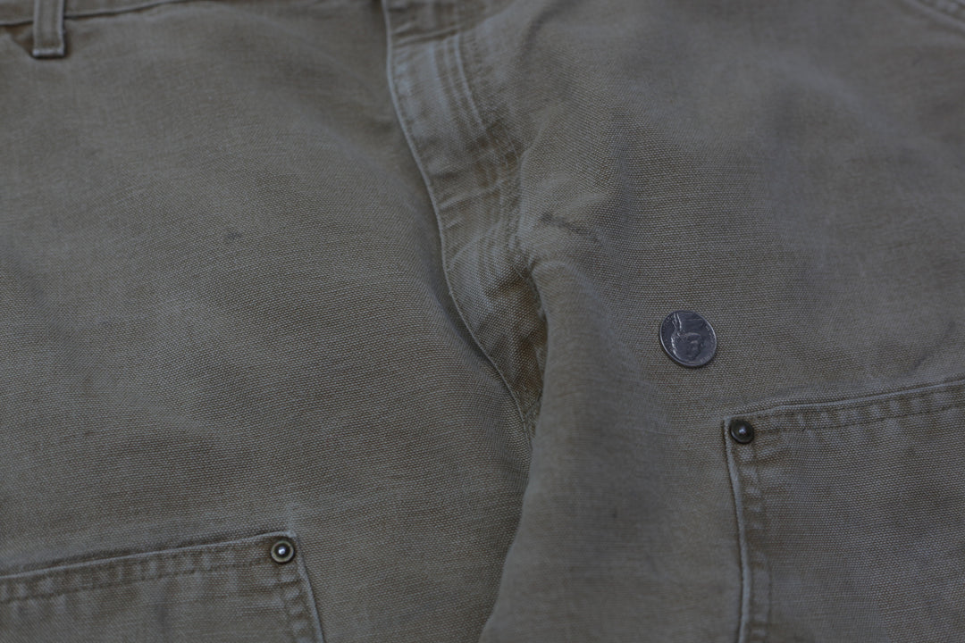 Mens Carhartt BO1 BRN Double Knee Dungaree Fit Pants