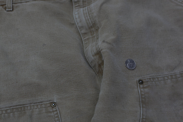 Mens Carhartt BO1 BRN Double Knee Dungaree Fit Pants