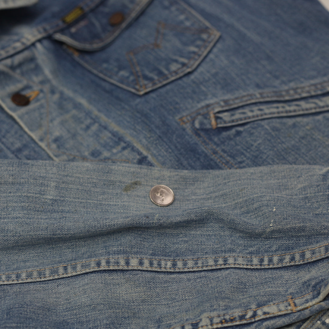 Vintage Maverick Denim Trucker Jacket Distressed - Fashion Rerun Vintage Migration_Jacket