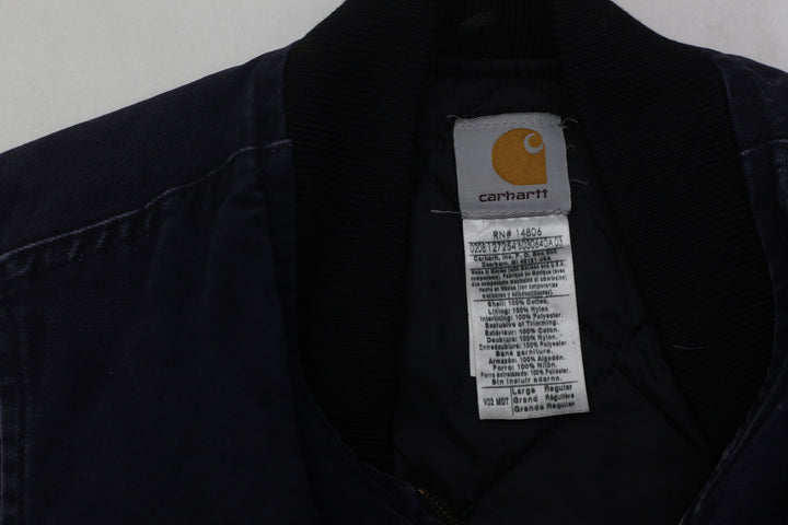 Mens Carhartt Relaxed V02 MDT Fit Firm Duck Insulated Rib Collar Vest