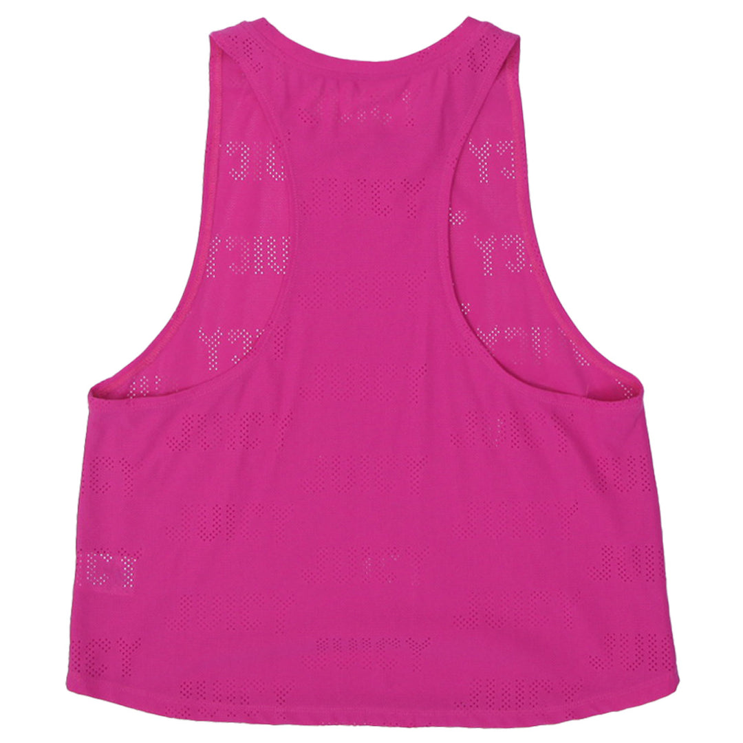 Ladies Juicy Couture Graphic Jacquard Mesh Racerback Tank