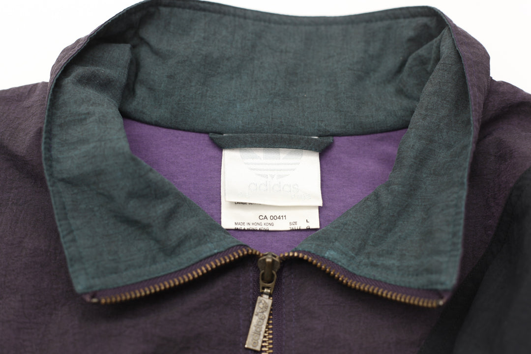 Vintage Adidas Orginals Quarter Zip Windbreaker Jacket | Migration_Jacket UAENAT40 - Back View | Fashion Rerun