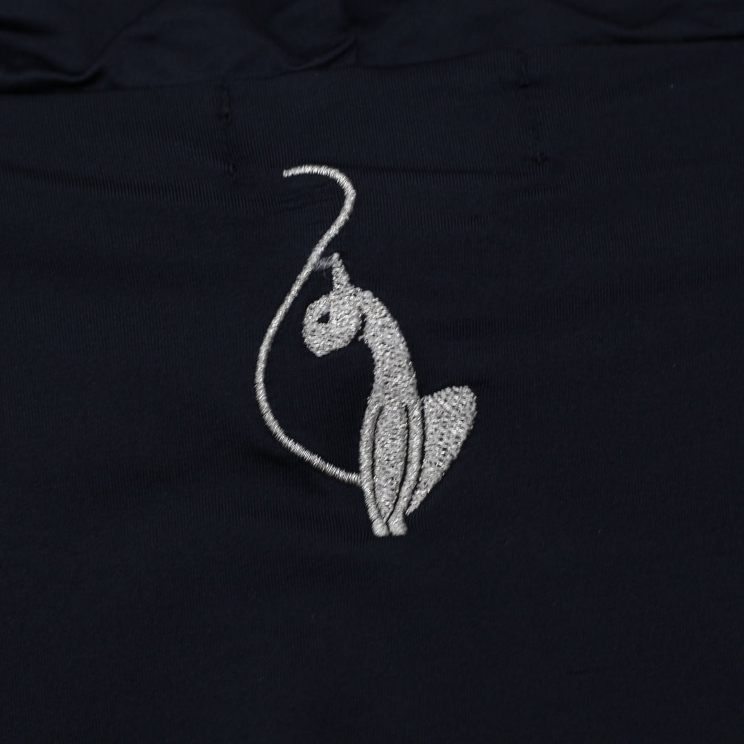 Y2K Ladies Baby Phat Top Black Logo Nylon Stretch Size S