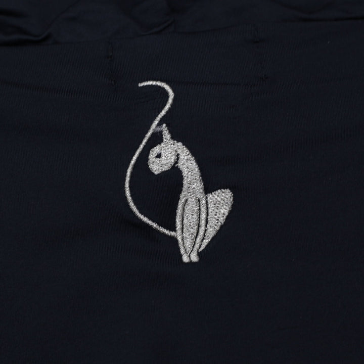 Y2K Ladies Baby Phat Top Black Logo Nylon Stretch Size S