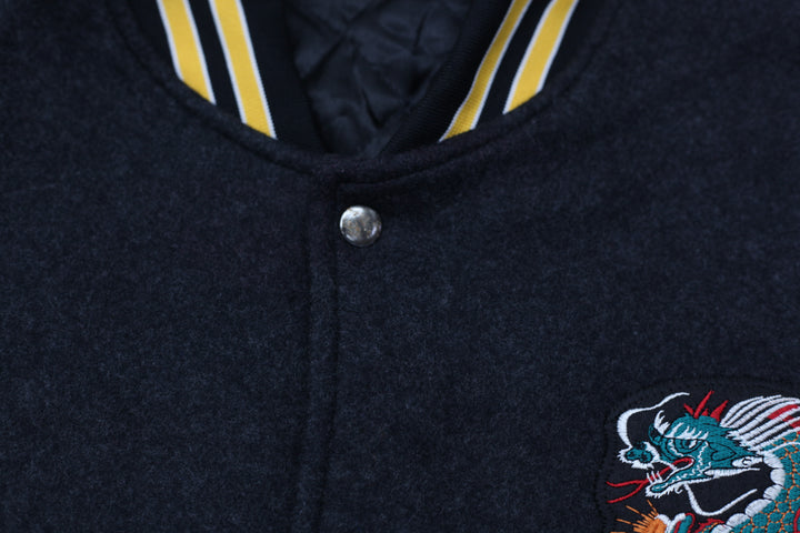 Vintage Korea Dragon Varsity Jacket | Migration_Jacket UAENAT40 - Detail View | Fashion Rerun