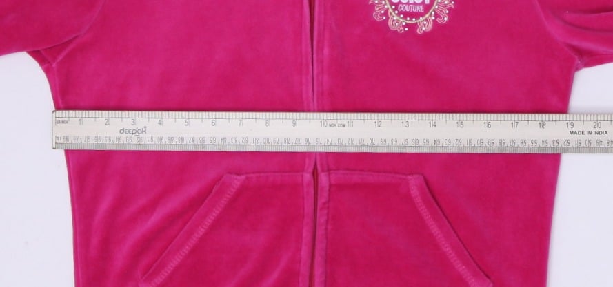 Y2K Ladies Juicy Couture Hoodie Pink Velour Full Zip
