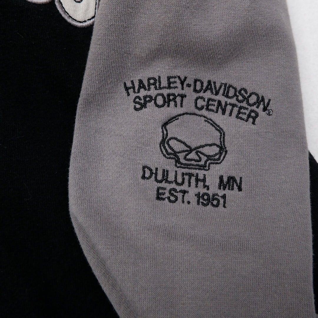 Mens Embroidered Harley Davidson Logo Pullover Hoodie