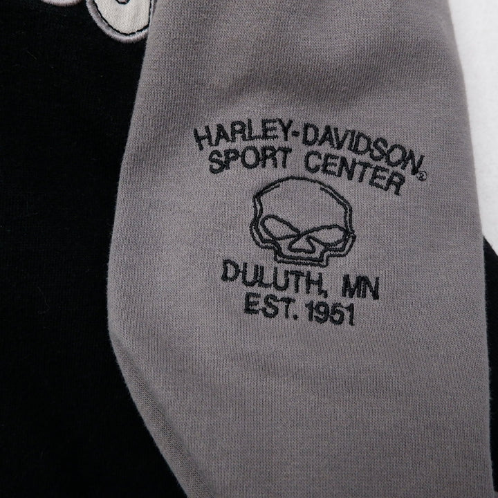 Mens Embroidered Harley Davidson Logo Pullover Hoodie