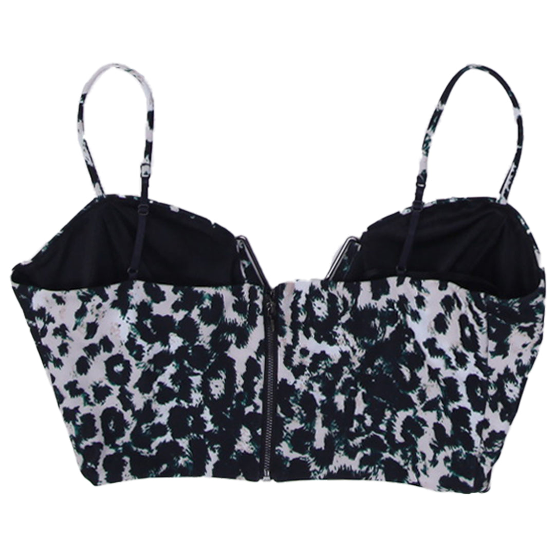 Y2K Ladies Bebe Strappy Printed Crop Top