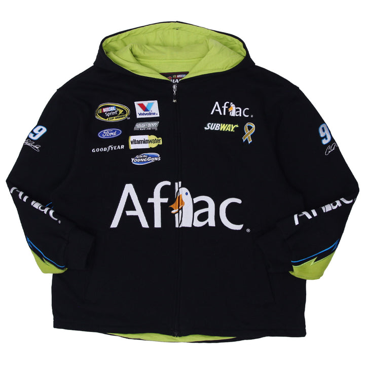 Mens Chase Authentics Carl Edwards # 99 Aflac Nascar Racing Hoodie - Fashion Rerun Vintage Migration_Sweaters