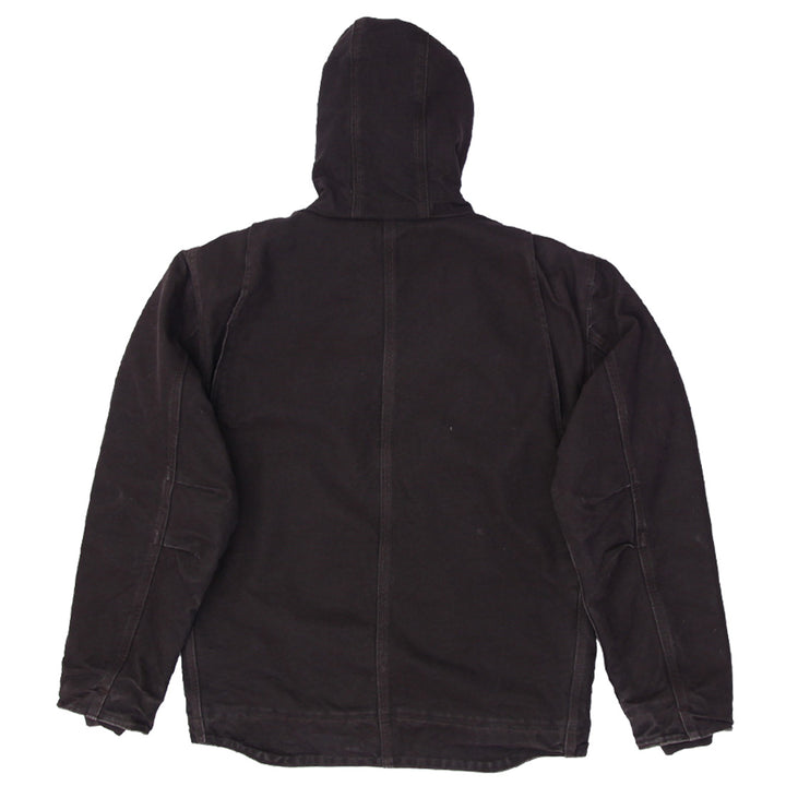 Mens Carhartt J141 DKB Sherpa Lined Dark Brown Irregular Jacket