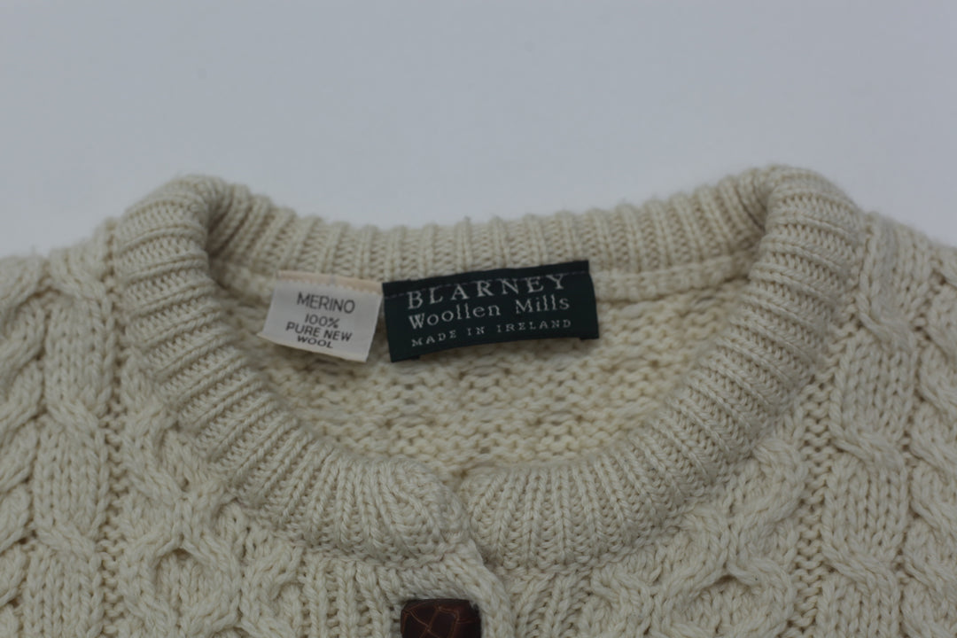 Vintage Blarney Woolen Mills Pure New Wool Cardigan Sweater Ladies