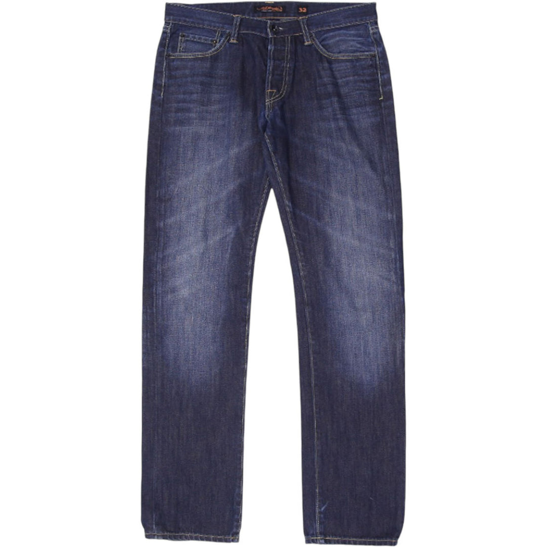 Shop Y2K Mens Ed Hardy Jeans Blue Signature Graphic Denim