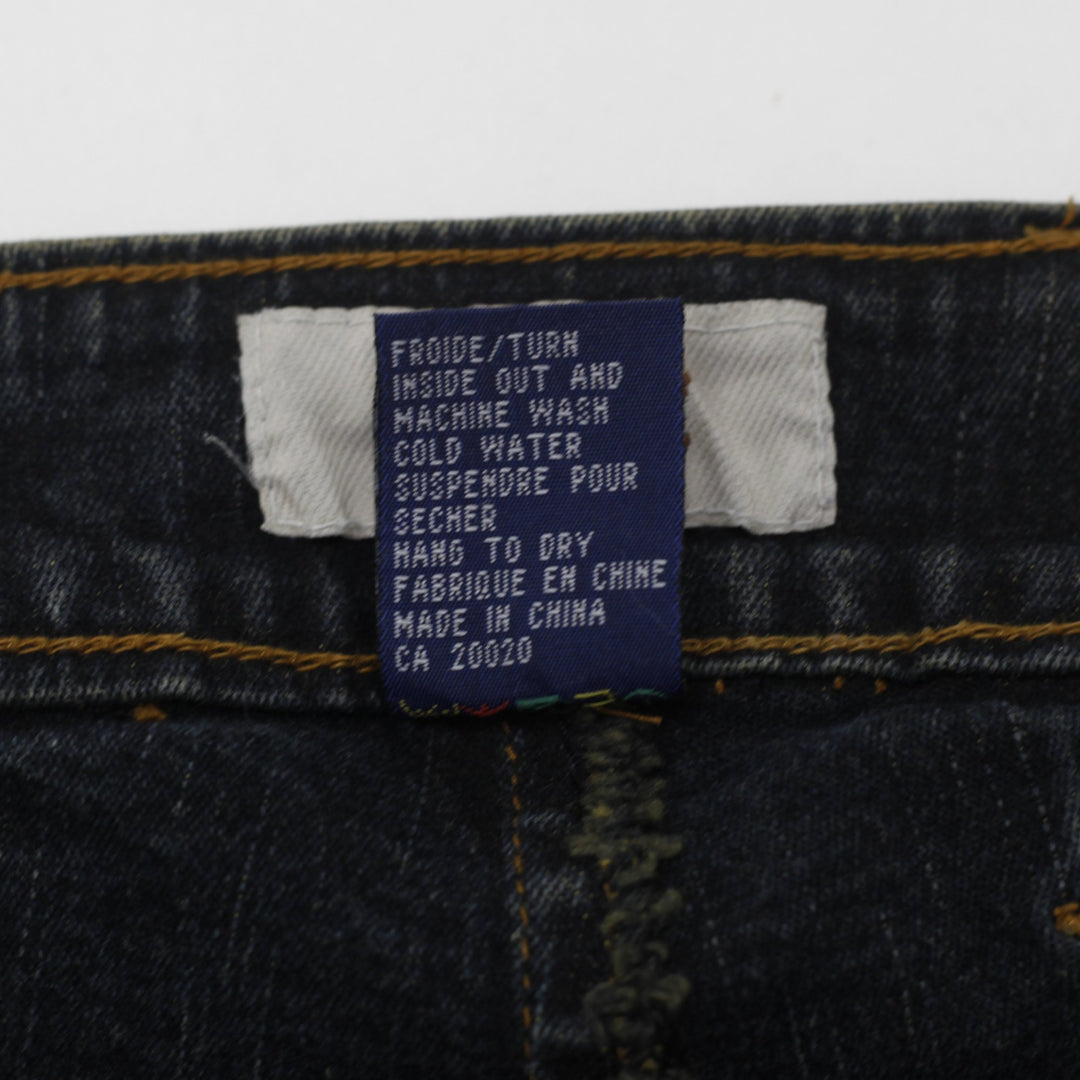 Y2K Ladies Coacetic Vertical Striped Flared Denim Size 30