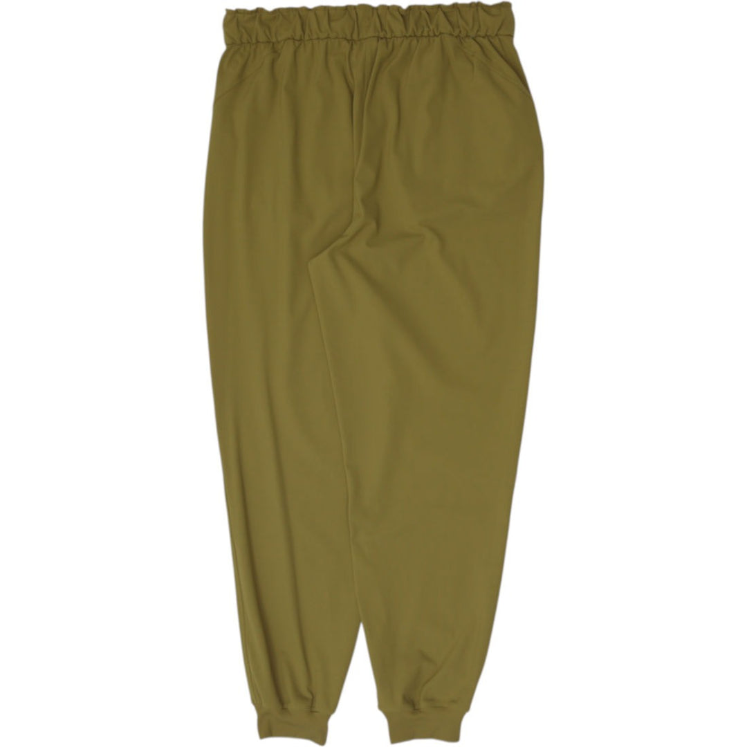 Ladies Lululemon High-Rise Drawstring Stretch Jogger Pants Olive Green Size 12