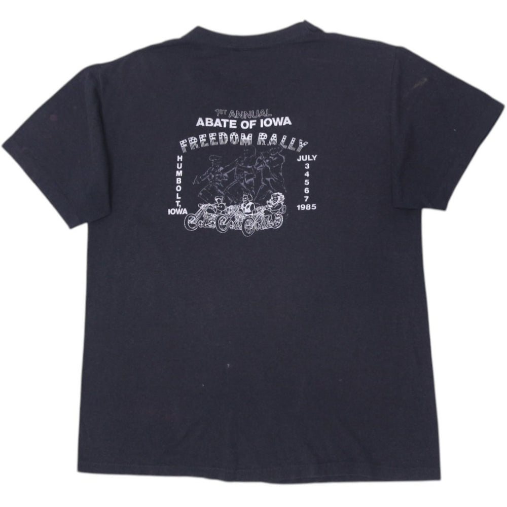 Vintage Harley Davidson T-Shirt Black Graphic Biker Eagle Made In USA Single Stitch | Migration_T-Shirts - Si | Fashion Rerun