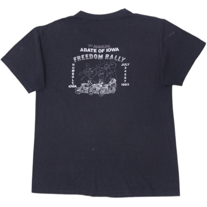 Vintage Harley Davidson T-Shirt Black Graphic Biker Eagle Made In USA Single Stitch | Migration_T-Shirts - Si | Fashion Rerun